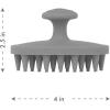 image:imageDexas BrushBuster Silicone Gentle Dog Grooming and Massage BrushLight Gray
