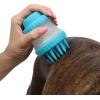 image:imageDexas ScrubBuster Silicone Dog Washing Brush with Builtin Shampoo Reservoir Pro BlueGreen