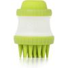 image:imageDexas ScrubBuster Silicone Dog Washing Brush with Builtin Shampoo Reservoir Pro BlueGreen