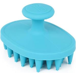 image:imageDexas BrushBuster Silicone Gentle Dog Grooming and Massage BrushBlue