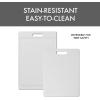 image:imageDexas 2Pack NSF Certified Polysafe Cutting Boards 11 x 145 12 x 18 Inches Reversible Kitchen Cutting Board with Handle and Juice Well White