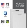 image:imageDexas 2Pack NSF Certified Polysafe Cutting Boards 11 x 145 12 x 18 Inches Reversible Kitchen Cutting Board with Handle and Juice Well White