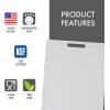 image:imageDexas 3Pack NSF Certified Polysafe Cutting Boards with Handle 625 x 85 85 x 11 11 x 145 Inches Reversible Kitchen Cutting Board White