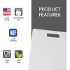 image:imageDexas 4Pack NSF Certified Polysafe Cutting Boards with Handle 11 x 145 Inches Reversible Kitchen Cutting Board White