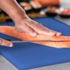 image:imageDexas NSF Certified Polysafe Cutting Board with Handle and Juice Well 12 x 18 inches Reversible Kitchen Cutting Board BlueAssorted Colors