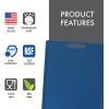 image:imageDexas NSF Certified Polysafe Cutting Board with Handle and Juice Well 12 x 18 inches Reversible Kitchen Cutting Board BlueBlue