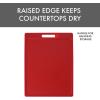 image:imageDexas NSF Certified Polysafe Cutting Board with Handle and Juice Well 12 x 18 inches Reversible Kitchen Cutting Board BlueRed