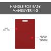 image:imageDexas NSF Certified Polysafe Cutting Board with Handle and Juice Well 12 x 18 inches Reversible Kitchen Cutting Board BlueRed
