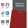 image:imageDexas NSF Certified Polysafe Cutting Board with Handle and Juice Well 12 x 18 inches Reversible Kitchen Cutting Board BlueRed