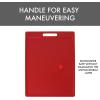 image:imageDexas NSF Certified Polysafe Cutting Board with Handle and Juice Well 12 x 18 inches Reversible Kitchen Cutting Board BlueRed