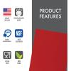 image:imageDexas NSF Certified Polysafe Cutting Board with Handle and Juice Well 12 x 18 inches Reversible Kitchen Cutting Board BlueRed