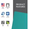 image:imageDexas NSF Certified Polysafe Cutting Board with Handle and Juice Well 12 x 18 inches Reversible Kitchen Cutting Board BlueTeal Green