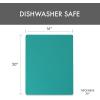 image:imageDexas NSF Certified Polysafe Cutting Board with Handle and Juice Well 12 x 18 inches Reversible Kitchen Cutting Board BlueTeal Green