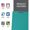 image:imageDexas NSF Certified Polysafe Cutting Board with Handle and Juice Well 12 x 18 inches Reversible Kitchen Cutting Board BlueTeal Green