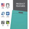 image:imageDexas NSF Certified Polysafe Cutting Board with Handle and Juice Well 12 x 18 inches Reversible Kitchen Cutting Board BlueTeal Green