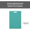image:imageDexas NSF Certified Polysafe Cutting Board with Handle and Juice Well 12 x 18 inches Reversible Kitchen Cutting Board BlueTeal Green