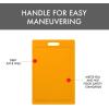 image:imageDexas NSF Certified Polysafe Cutting Board with Handle and Juice Well 12 x 18 inches Reversible Kitchen Cutting Board BlueYellow