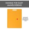 image:imageDexas NSF Certified Polysafe Cutting Board with Handle and Juice Well 12 x 18 inches Reversible Kitchen Cutting Board BlueYellow