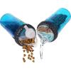 image:imageDexas Popware for Pets Snack Duo Dual Chambered Hydration Bottle and Snack Container with Collapsible Pet Cup BlueBlue