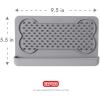 image:imageDexas Snack amp Distract Licking Mat with Catch Tray for Dogs and Cats95x 55 Pro Blue Sticks to Most Slick or Smooth Surfaces Eases Anxiety Prevents Boredom Entertains and DistractsLight Gray