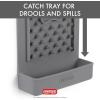 image:imageDexas Snack amp Distract Licking Mat with Catch Tray for Dogs and Cats95x 55 Pro Blue Sticks to Most Slick or Smooth Surfaces Eases Anxiety Prevents Boredom Entertains and DistractsLight Gray