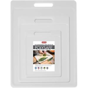 image:imageDexas 3Pack NSF Certified Polysafe Cutting Boards with Handle 625 x 85 85 x 11 11 x 145 Inches Reversible Kitchen Cutting Board White