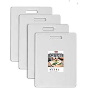 image:imageDexas 4Pack NSF Certified Polysafe Cutting Boards with Handle 11 x 145 Inches Reversible Kitchen Cutting Board White