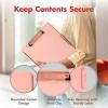 image:imageDexas Slimcase 2 Plastic Clipboard with Storage and Side Opening Natural Glitter Pink Binding Office Supplies Clipboards to Organize A4 Holder Nursing ClipboardsBlush Pink With Rose Gold Clip