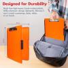 image:imageDexas Slimcase 2 Plastic Clipboard with Storage and Side Opening Natural Glitter Pink Binding Office Supplies Clipboards to Organize A4 Holder Nursing ClipboardsNeon Orange