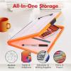 image:imageDexas Slimcase 2 Plastic Clipboard with Storage and Side Opening Natural Glitter Pink Binding Office Supplies Clipboards to Organize A4 Holder Nursing ClipboardsNeon Orange