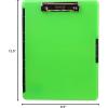 image:imageDexas Slimcase 2 Plastic Clipboard with Storage and Side Opening Natural Glitter Pink Binding Office Supplies Clipboards to Organize A4 Holder Nursing ClipboardsNeon Green