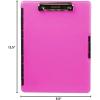image:imageDexas Slimcase 2 Plastic Clipboard with Storage and Side Opening Natural Glitter Pink Binding Office Supplies Clipboards to Organize A4 Holder Nursing ClipboardsNeon Pink