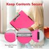 image:imageDexas Slimcase 2 Plastic Clipboard with Storage and Side Opening Natural Glitter Pink Binding Office Supplies Clipboards to Organize A4 Holder Nursing ClipboardsNeon Pink