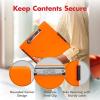 image:imageDexas Slimcase 2 Plastic Clipboard with Storage and Side Opening Natural Glitter Pink Binding Office Supplies Clipboards to Organize A4 Holder Nursing ClipboardsNeon Orange