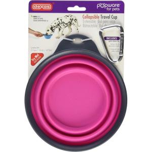 image:imageDexas Popware for Pets Collapsible Travel Cup Large GrayBlueGrayPink
