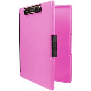 image:imageDexas Slimcase 2 Plastic Clipboard with Storage and Side Opening Natural Glitter Pink Binding Office Supplies Clipboards to Organize A4 Holder Nursing ClipboardsNeon Pink