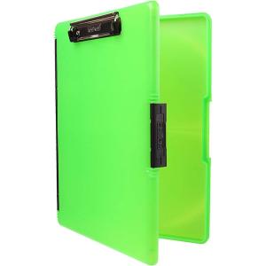 image:imageDexas Slimcase 2 Plastic Clipboard with Storage and Side Opening Natural Glitter Pink Binding Office Supplies Clipboards to Organize A4 Holder Nursing ClipboardsNeon Green