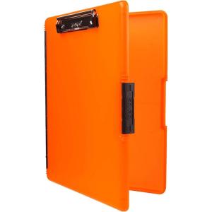 image:imageDexas Slimcase 2 Plastic Clipboard with Storage and Side Opening Natural Glitter Pink Binding Office Supplies Clipboards to Organize A4 Holder Nursing ClipboardsNeon Orange