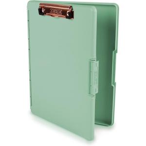 image:imageDexas Slimcase 2 Plastic Clipboard with Storage and Side Opening Natural Glitter Pink Binding Office Supplies Clipboards to Organize A4 Holder Nursing ClipboardsFoam Green Rose Gold
