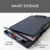 image:imageDexas Folio Clipcase Professional Storage Clipboard with Pen Storage Compartment 975 x 1475 A4 Sandstone Ideal for Teachers Nurses Coaches Students Trades HomeschoolingIndigo