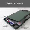 image:imageDexas Folio Clipcase Professional Storage Clipboard with Pen Storage Compartment 975 x 1475 A4 Sandstone Ideal for Teachers Nurses Coaches Students Trades HomeschoolingForest