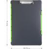 image:imageDexas Legal Size XL Slimcase 2 Storage Clipboard Gray with Green Clip 155 x 105Gray With Green Clip