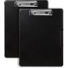 image:imageDexas Slimcase2 Storage Clipboard2 Pack with Side Opening Black with Chrome Clip Organize in Style for Home School Work or Trades Ideal for Teachers Nurses Students Homeschool125 x 95
