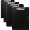 image:imageDexas Slimcase2 Storage Clipboard2 Pack with Side Opening Black with Chrome Clip Organize in Style for Home School Work or Trades Ideal for Teachers Nurses Students Homeschool125 x 95 Pack of 3