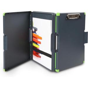 image:imageDexas Duo Clipcase Double Sided Clipboard Design Portable Clipboards 13x10 GrayGreen Combine Style and Functionality Office Supplies for Nursing School Work Trades Home OfficeGrayGreen