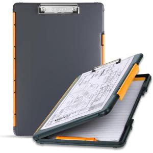 image:imageDexas Legal Size XL Slimcase 2 Storage Clipboard Gray with Green Clip 155 x 105Gray With Orange Clip