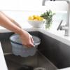 image:imageDexas 8 Collapsible Silicone Strainer in Sage Kitchen Strainer with Handles 72 Cup Capacity  BPAFree HeatResistant SpaceSaving Kitchen ToolCool Gray