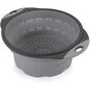 image:imageDexas 8 Collapsible Silicone Strainer in Sage Kitchen Strainer with Handles 72 Cup Capacity  BPAFree HeatResistant SpaceSaving Kitchen ToolCool Gray