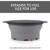 image:imageDexas 8 Collapsible Silicone Strainer in Sage Kitchen Strainer with Handles 72 Cup Capacity  BPAFree HeatResistant SpaceSaving Kitchen ToolCool Gray