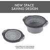 image:imageDexas 8 Collapsible Silicone Strainer in Sage Kitchen Strainer with Handles 72 Cup Capacity  BPAFree HeatResistant SpaceSaving Kitchen ToolCool Gray